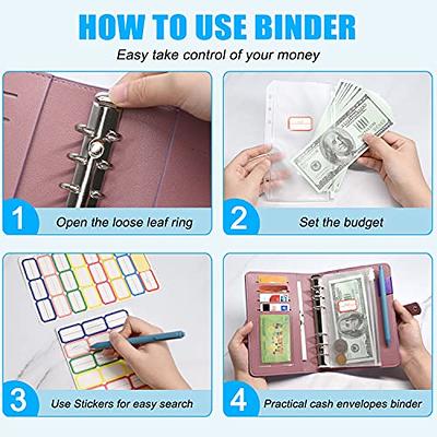 Source A6 Budget Binder PU Leather Money Organizer for Cash Budget Wallet  Bills Coupon Notebook Cover with 12 Zipper Envelopes for Bud on  m.