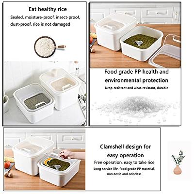 LivLab 10 Lbs Storage Container Bin Rice Dispenser with Measuring
