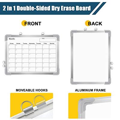 Small Weekly Calendar Dry Erase Whiteboard for Wall, 16 x 12 Magnetic Dry  Erase Board, Hanging Double-Sided White Board, Portable Board for List,  Kitchen, Planning, Memo, Home, Office