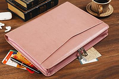 Samsill Zippered Portfolio Organizer, Vegan Leather Business