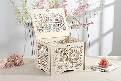 DIY Rustic Wedding Card Box with Lock and Card Sign Wooden Gift