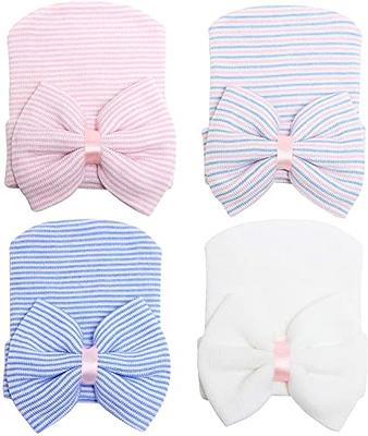 Cute Newborn Baby Infant Toddler Girl Comfy Bowknot Warm Beanie Hat  Hospital Cap