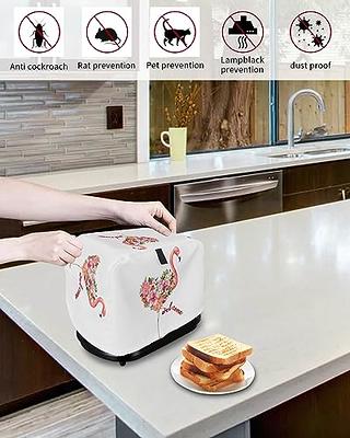 Toaster Dust Cover for Kitchen 4 Slice, Tropical Plants Flower