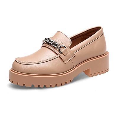  RUSAUISE Women's Patent Leather Tassel Chunky Loafer Casual  Slip On Platform Loafer Shoes | Loafers & Slip-Ons