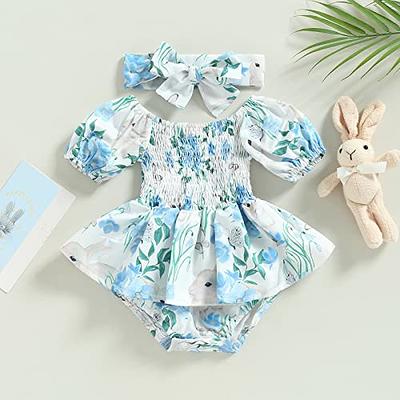 Short sleeves floral bunny tunic leggings girls easter outfits – Western  kids clothes