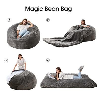  Bean Bag Chairs - Beige / Bean Bag Chairs / Bean Bags, Covers &  Refills: Home & Kitchen