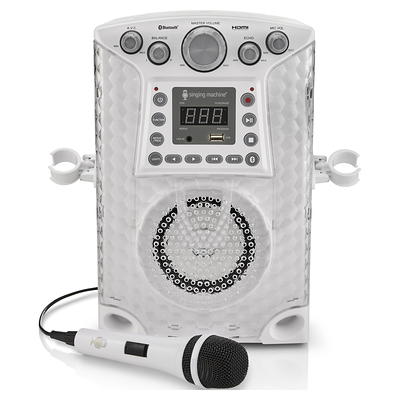 Singing Machine Bluetooth Karaoke System With Led Disco Lights Cd+