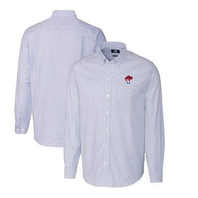 Men's Cutter & Buck Light Blue Jacksonville Jaguars Big Tall Stretch Oxford Long Sleeve Button-Down Shirt