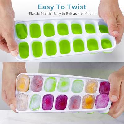 Food-grade Silicone Ice Cube Tray with Lid and Storage Bin for Freezer,  Easy-Release 36 Small Nugget Ice Tray with Spill-Resistant Cover&Bucket,  Flexible Ice Cube Molds with Ice Container, Scoop Cover 