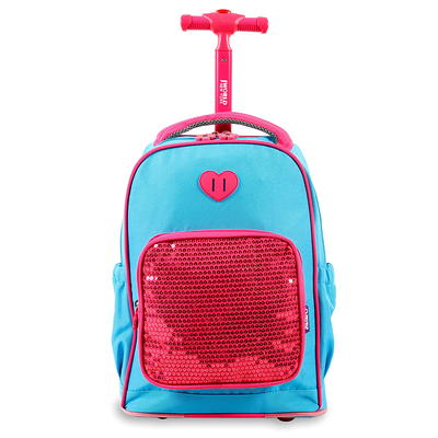 J World Lollipop Kids Rolling Backpack with Lunch Bag - Candy Buttons