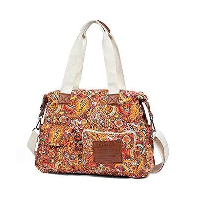 Buy Malirona Ladies Women Canvas Travel Weekender Overnight Carry-on  Shoulder Duffel Tote Bag Bohemian Flower (FB234) Online at  desertcartZimbabwe
