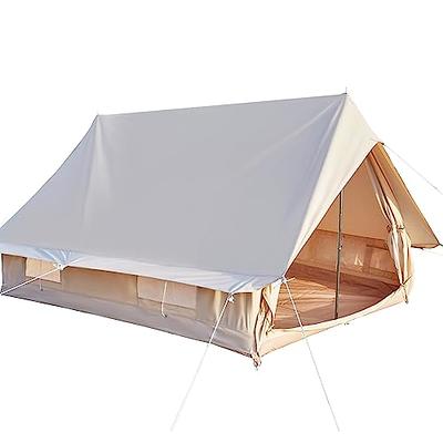 Canvas Cabin Bell Tent for 3-4 Person, Waterproof Glamping Yurt