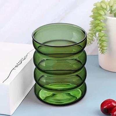 2pcs/set Glass Cup, Creative Structured Clear Water Cup For Kitchen