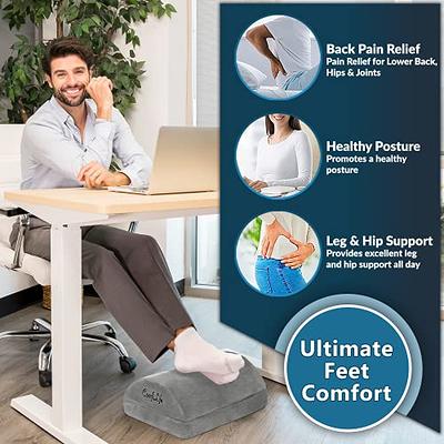 ErgoFoam Foot Rest for Under Desk at Work Chiropractor-Endorsed, 2in1  Adjustable Premium Under Desk Footrest Ergonomic Desk Foot Rest with