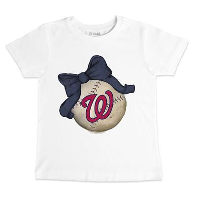 Women's Tiny Turnip Navy Washington Nationals Stacked T-Shirt Size: Small