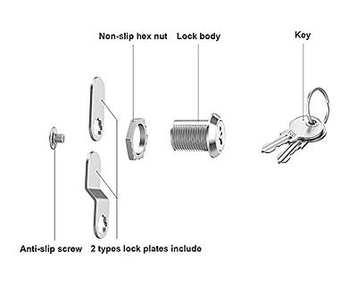 Doppy Toolbox Lock, Tubular Cam Lock Cabinet Locks with 2 Keys Toolbox Locks  Replacement Lock for File Cabinet Storage Door on Camper, Zinc Alloy (Style  1) - Yahoo Shopping