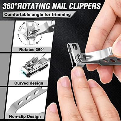 Toenail Clippers for Seniors Thick Toenails, Aucurwen Heavy Duty