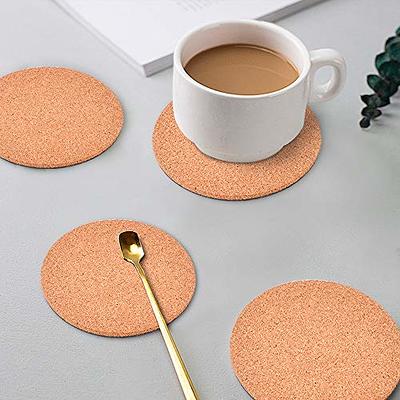  Geobom Natural Lip Cork Coasters for Drinks with