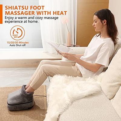 2-in-1 Shiatsu Foot and Back Massager with Heat - Kneading Feet Massager Machine