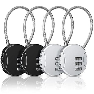 Hongchun TSA Luggage Locks, [2 Pack] Diyife 4 Digit Code Lock, Combination  Suitcase Padlock with 14cm Cable, Luggage Locks for Suitcase, Luggage Bag,  etc. (Black) 