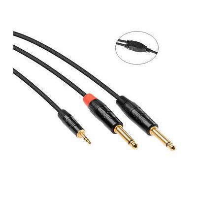 QVS 3.5mm Male to Dual 3.5mm Female Speaker/Microphone Jack