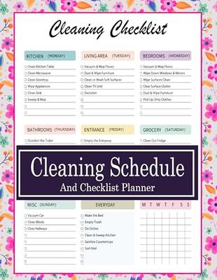 Chore Chart Journal: For Adults & Teens | Daily, Weekly, Monthly Housework  and Cleaning Schedule Checklist & Planner