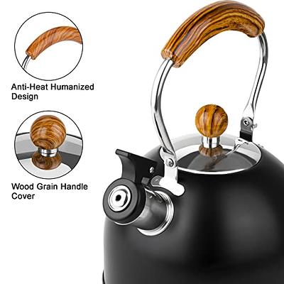 Electric kettles 2l sliver stainless steel whistling tea kettle water  boiling classic durable rust proof whistle