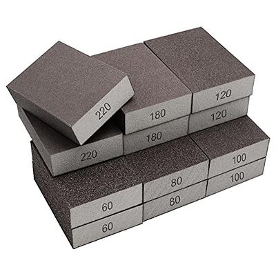 12 Pack Sanding Sponge Blocks Reusable Drywall Sander Sponges, 180