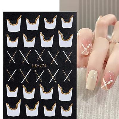 Nail Art Stickers Decals 3D Self-Adhesive Marble Wave Stripe Nail Stickers  Colorful Geometric Abstract Line Nail Decals Design Nail Art Supplies for  Women Girls (3 Sheets) 