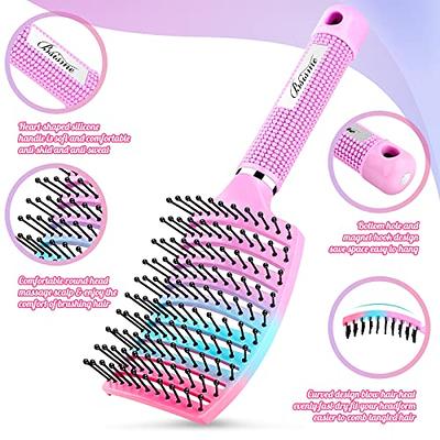 Hair Brush, Curved Vented Brush Faster Blow Drying, Paddle