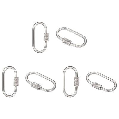 UNICRAFTALE 6Pcs 26mm 304 Stainless Steel Screw Carabiner Lock Oval Key  Clasps Metal Lock Clasps Keychain Hook Connector for DIY Necklaces Bracelet  Jewelry Making - Yahoo Shopping