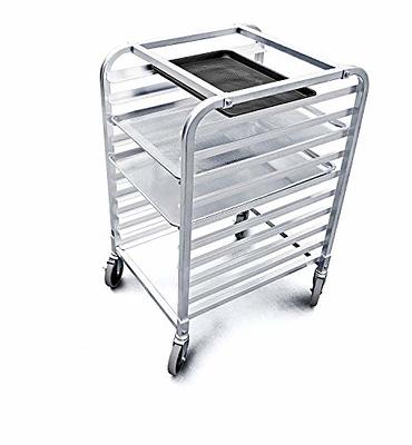 Bun Pan Rack 10-Tier Commercial Bakery Racks with Brake Wheels 26 in.