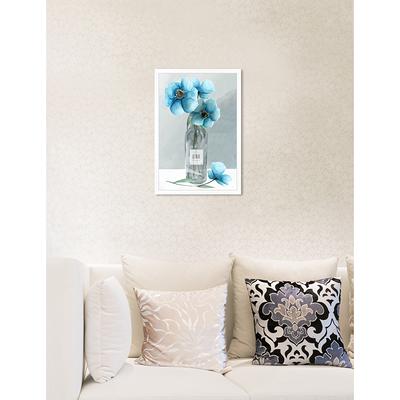 Oliver Gal 'Le Bleu Du Paris' Contemporary Blue Floral Framed Wall