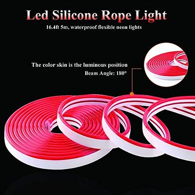EverBright Red Led Neon Strip Light 12V Silicone Indoor Outdoor