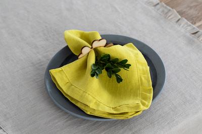 Colorful Ruffled Cloth Napkins Bulk, Linen Set, Small 14x14 Size, Table  Runner - Yahoo Shopping