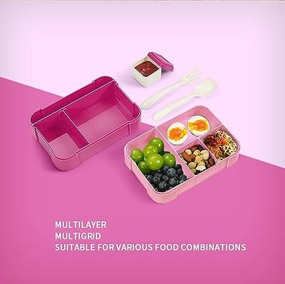 1550ml bento lunch box, 2-layer and 6-compartment bento lunch box