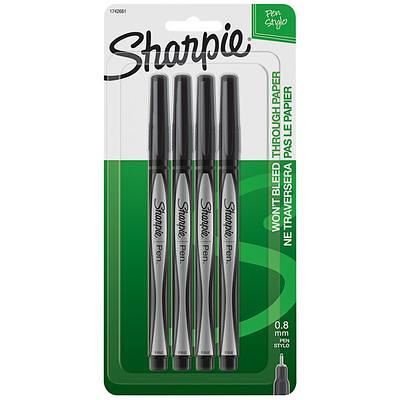 Sharpie Plastic Point Stick Water Resistant Pen Black Ink Fine Dozen