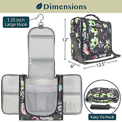 PAVILIA Extra Large Toiletry Bag Travel Bag for Women Men, Hanging Cosmetic  Organizer, Water Resistant Makeup Bag for Accessories Toiletries, Travel  Essentials Kit (Floral Grey) - Yahoo Shopping