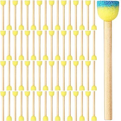 Kids Paint Sponges Round Foam Brush Set Paint Sponge Brush Wooden Handle  Foam Brush Sponge Painting Tool for Kids Painting Craft