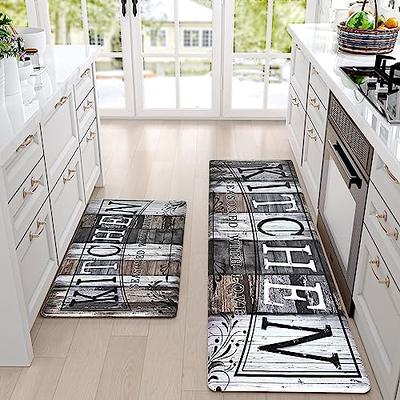 KIMODE Kitchen Mats,Anti Fatigue Kitchen Rugs Sets of 2, Non Slip  Waterproof Kitchen Floor Mats, Ergonomic Cushioned Comfort Standing Mat for