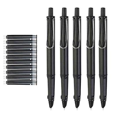 5Pcs Students Practice Calligraphy Pen Portable Colored Fountain Pens with  Ink Sacs