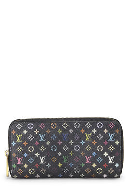 Louis Vuitton x Takashi Murakami White Monogram Multicolore Canvas Sarah  Wallet