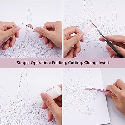 Uniquilling Quilling Paper Quilling Kit for Adults, 8 * 10-inch Unicorn,  Exquisite Handmade for Beginner DIY Craft Painting Kits Tools, Home Room  Wall
