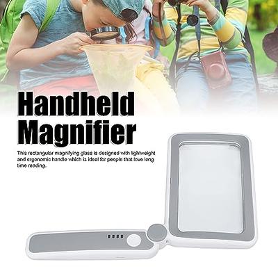 22X 10X Magnifying Glass with Light and Stand, 3.35INCH Large Foldable  Handheld Magnifying Glass with Dimmable 8 LED, Hands Free Lighted Desktop