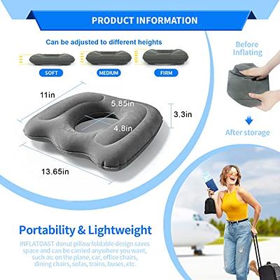 Inflatable Seat Cushion, Butt Lift Pillows for Home Car Office Chair  Wheelchair, Chair Cushion Relieves Tailbone Back Coccyx Hemorrhoid Sciatica  Pain