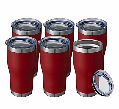 HASLE OUTFITTERS 20 oz Tumbler Bulk, Stainless Steel Tumblers with Lid,  Vacuum Insulated Tumbler, Double Wall Powder Coated Cup, coffee mugs, Wine  Red, 6 Pack - Yahoo Shopping