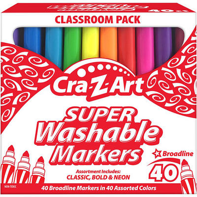BIC Kids Ultra Washable Markers, Medium Bullet Tip, Assorted Colors, 20/Pack
