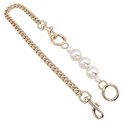 Xiazw DIY Heavy Chunky Aluminum Metal Purse Handle Bag Chains Charms Straps  Replacement Handbag Accessories Decoration (Gold)