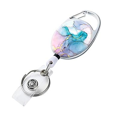 8 Pieces Retractable ID Badge Holder Nurse Badge Reel with Clip Name Card  Holders for Office Worker Doctor Nurse (10 Pieces Mandala Jewel Marble) -  Yahoo Shopping
