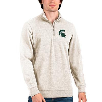 Men's Antigua Heathered Gray San Francisco 49ers Action Quarter-Zip  Pullover Sweatshirt